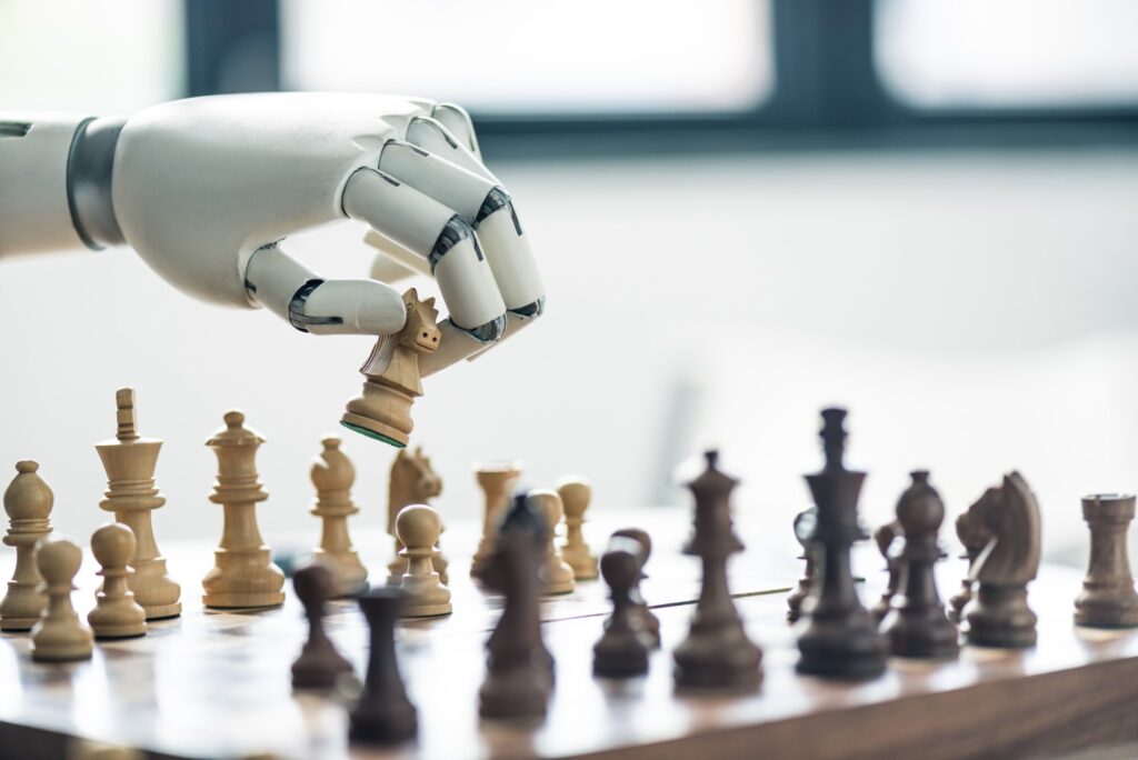 Robot playing chess